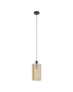 Lampada a sospensione ambrata in vetro, Ritesh