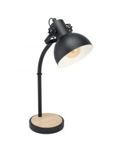Lampada da tavolo in legno marrone, Elmira, con interruttore