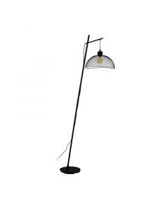 Lampada da terra nera in acciaio, Ritish, con interruttore
