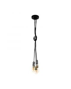 Lampada a sospensione nera in acciaio, Nickolai