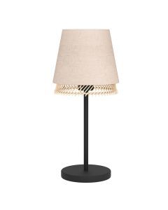 Lampada da tavolo beige in tessuto, Ruby, con interruttore