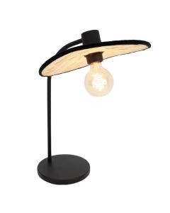 Lampada da tavolo marrone in legno, Jillah, con interruttore