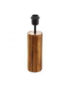 Lampada da tavolo in legno marrone, Jayvano, con interruttore