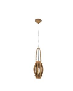 Lampada a sospensione in legno marrone, Adriano