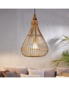Lampada a sospensione legno rustica, Firenze