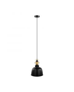 Lampada a sospensione nera metallo, Alain