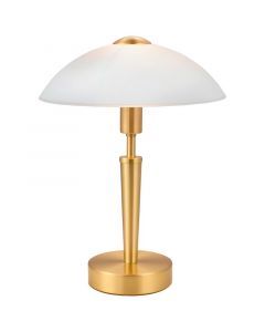 Lampada da tavolo dorata in vetro, Miam, controllo touch