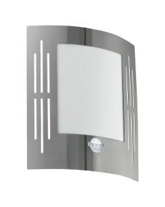 Applique da esterno con sensore di movimento argenta in plastica, Elyana, IP44