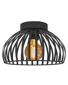 Lampada da soffitto nera in acciaio, Egine