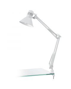 Lampada con morsetto bianca in plastica, Jordin, con interruttore