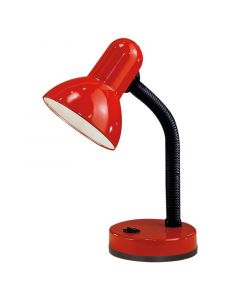 Lampada da scrivania rossa in plastica, Granza, con interruttore