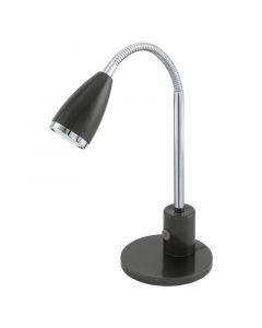 Lampada da tavolo antracite metallo, Said, con interruttore