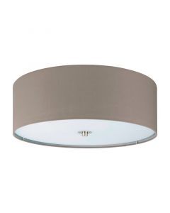 Lampada da soffitto tortora in tessuto, Abano