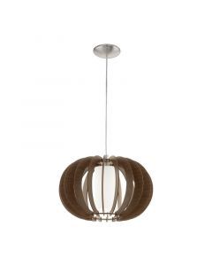 Lampada a sospensione marrone in legno, Kiran