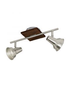 Faretto da soffitto in legno marrone, Olmo