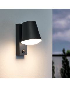 Applique da esterno con sensore di movimento antracite metallo, Aiden, IP44