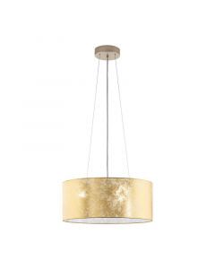 Lampada a sospensione beige in tessuto, Megan