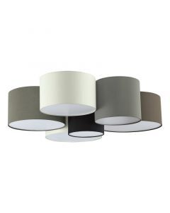 Lampada da soffitto grigia metallo, Regina