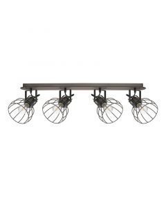 Faretto da soffitto in legno marrone, Tjarda