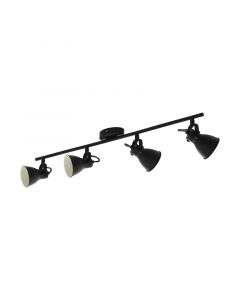 Faretto da soffitto nero in acciaio, Tinke