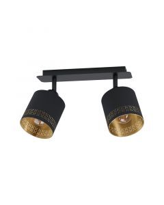 Faretto da soffitto nero in acciaio, Niko