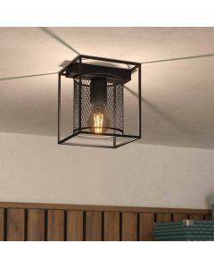 Lampada da soffitto nera in alluminio, Thiemo