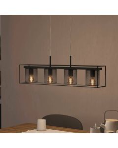 Lampada a sospensione nera in alluminio, Thiemo
