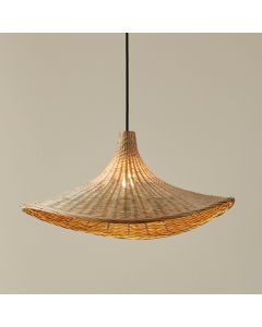 Lampada a sospensione in rattan marrone, Jettie