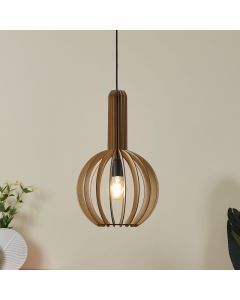 Lampada a sospensione in legno marrone, Kenney
