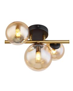 Lampada da soffitto ambrata in vetro, Melinda