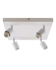 Rosone lampada bianco in alluminio, Rika