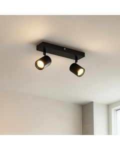 Faretto da soffitto nero moderno, Ciara, IP44