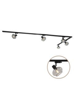 3M sistema di illuminazione a binario monofasico nero con angolo + 5 Skip faretti a binario