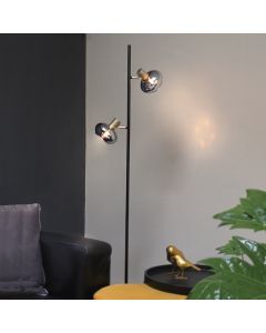 Lampada da terra grigia design, Skip, con interruttore