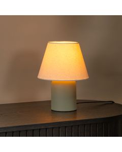 Lampada da tavolo in ceramica verde, Macia, con interruttore