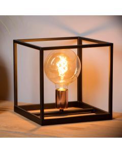 Lampada da tavolo moderna nera, Arthur, con interruttore
