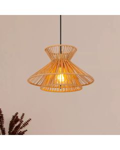 Lampada a sospensione in rattan marrone, Tasman