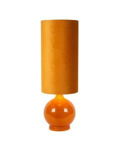 Lampada da terra retrò gialla, Esterad, con interruttore