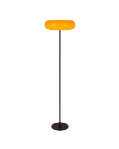 Lampada da terra retrò arancione, Sentino, con interruttore
