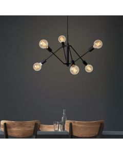 Lampada a sospensione moderna nera, Lester
