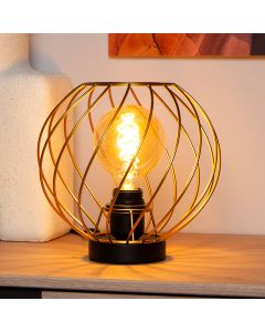 Lampada da tavolo classica in ottone, Danza, con interruttore