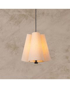 Lampada a sospensione beige in tessuto, Gregory