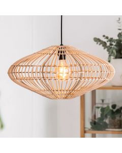 Lampada a sospensione rustica in legno, Magali