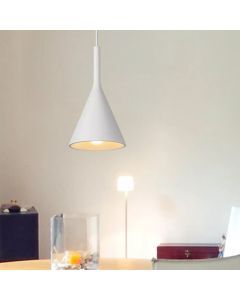 Lampada a sospensione in gesso bianca, Gipsy