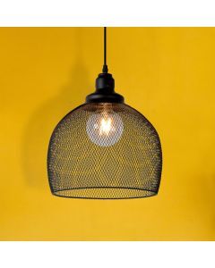 Lampada a sospensione retrò nera, Mesh