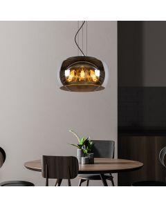 Lampada a sospensione moderna grigia, Olivia