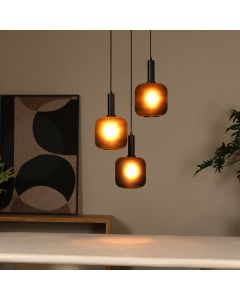 Lampada a sospensione moderna nera, Eloise