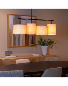 Lampada a sospensione rustica beige, Maya