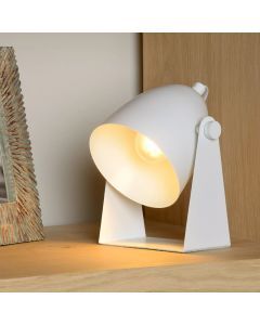 Lampada da tavolo moderna bianca, Chago, con interruttore