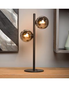 Lampada da tavolo retrò verde, Tycho, con interruttore